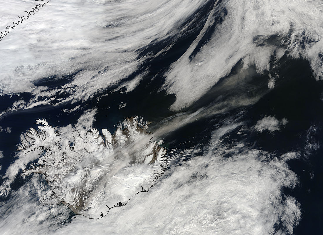Ash plume from Eyjafjallajokull on 18th of May