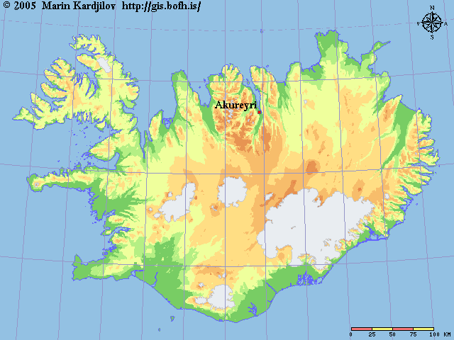 Akureyri location